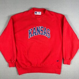 VTG University of‎ Kansas Sweatshirt Fits XL Russell Athletic 1990s USA Jayhawks